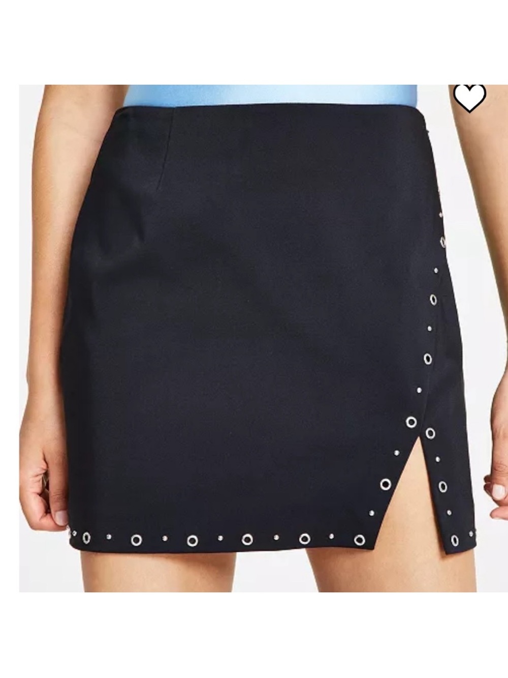 Bar III Macy's Black Studded Grunge Mini Skirt Size 16W NWT!